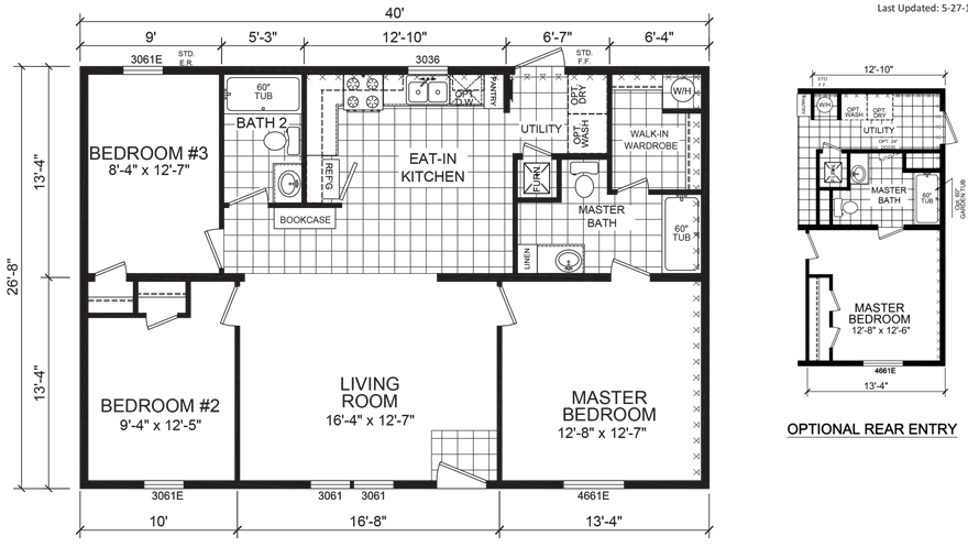 Casey 28 X 40 1066 sqft Mobile Home Factory Expo Home