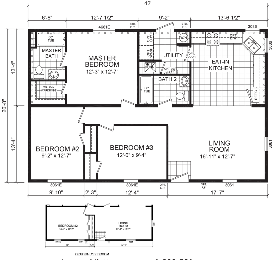 St John 28 X 42 1120 Sqft Mobile Home Factory Expo Home Centers