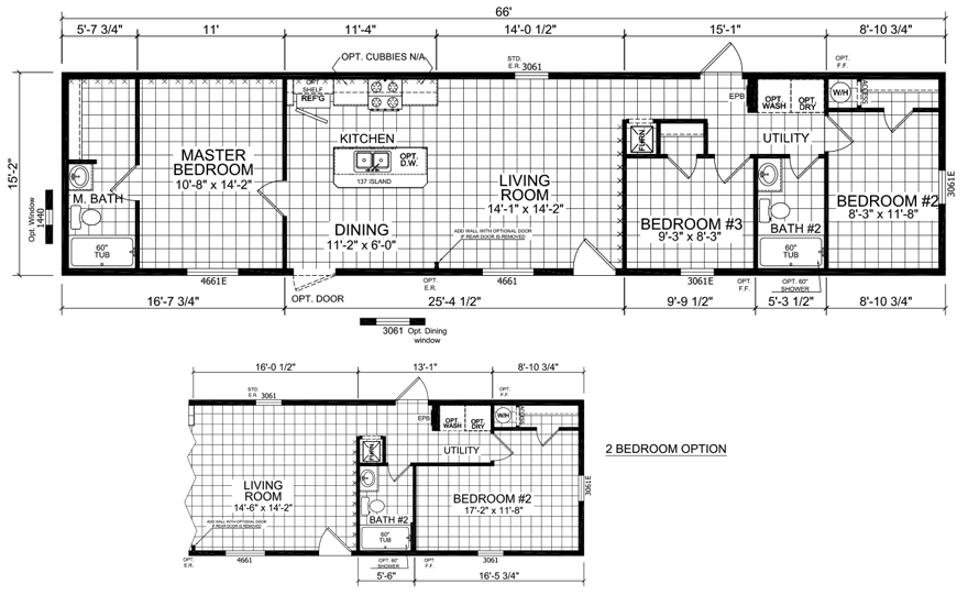 Liberty 16 X 66 1001 Sqft Mobile Home Factory Expo Home