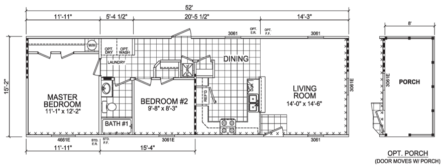 16X52 Floor Plans Floorplans click